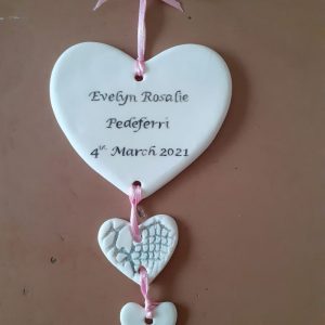 Commemorative porcelain heart